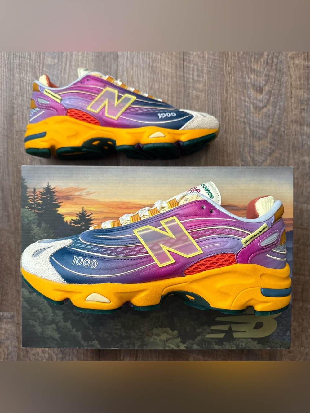 Salehe Bembury x New Balance 1000 Fog Be The Cloud Berry Multicolor